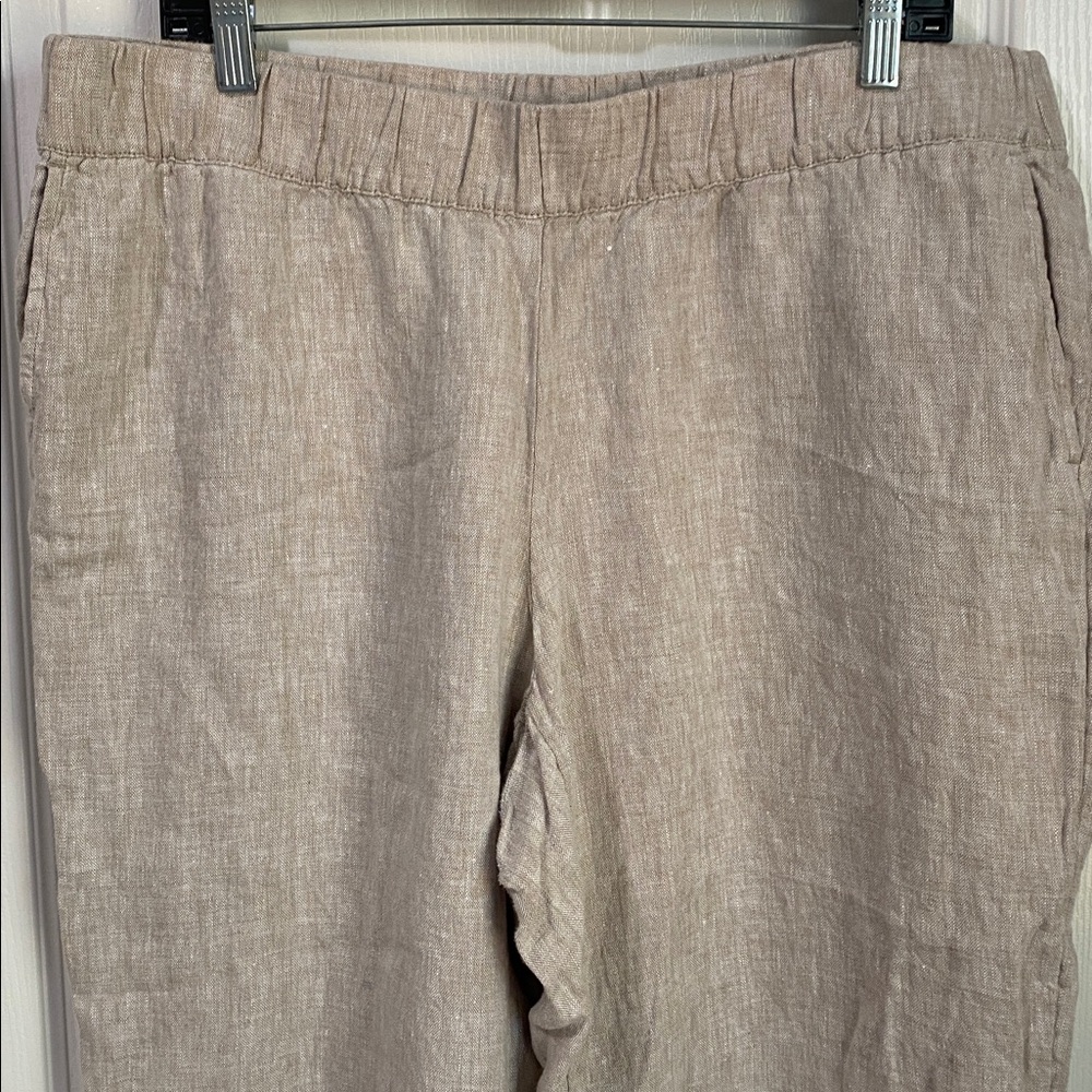 Pure Jill Cropped Linen Minimalist Boho Culottes - Picture 2 of 9